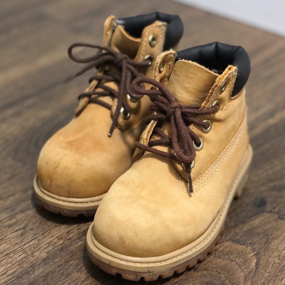 Timberland 6-Inch Premium "Wheat Nubuck" Toddler Kids' Boot
